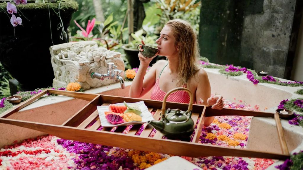 Floral Symphony flower bath at Dewi Gangga Spa, Ubud