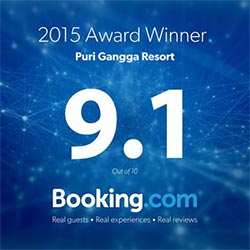 Award booking.com 2015, Puri Gangga Resort