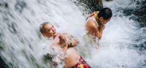 Purification at Sebatu Holy Water